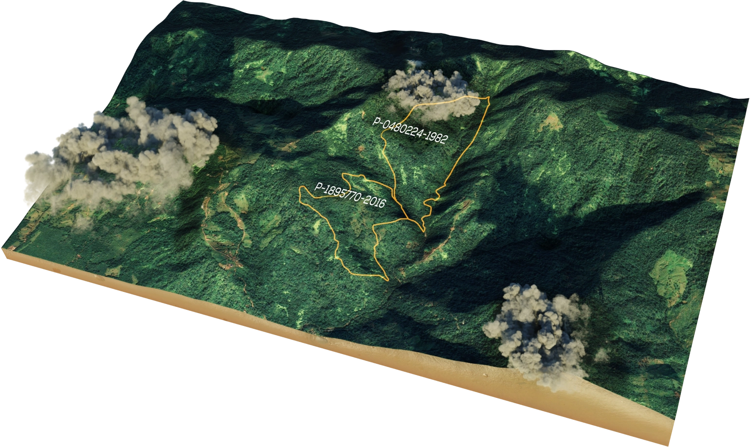 3D topological survey of land in Costa Rica
